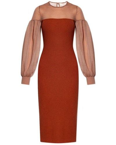 Ulla Johnson ‘Milla’ Dress With Puff Sleeves - Brown