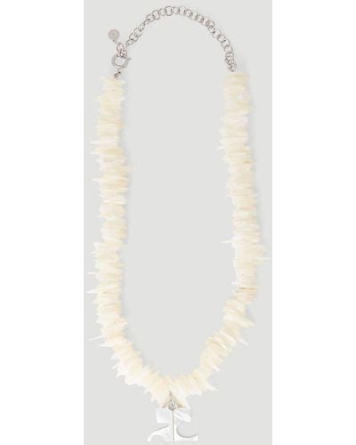Courreges Coral Choker Necklace - White