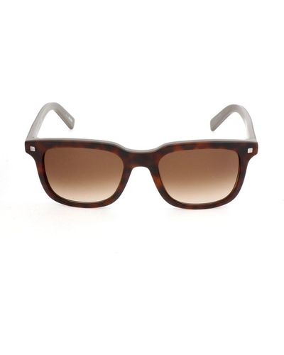 Zegna Square-frame Sunglasses - Brown