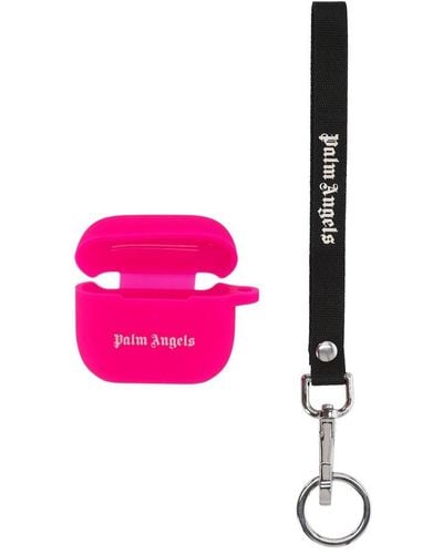 Palm Angels Airpods Case In Silicone - Pink