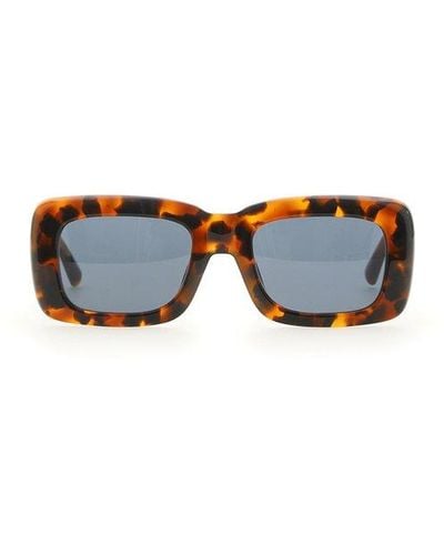 Linda Farrow X The Attico Square Frame Sunglasses - White