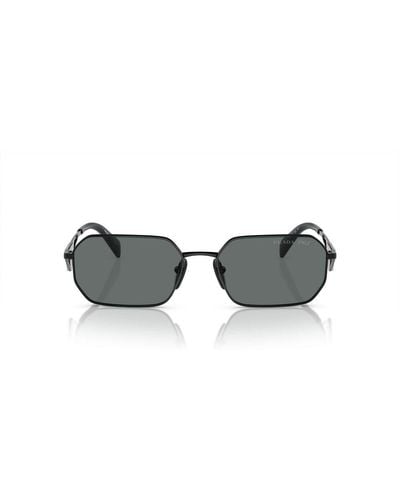 Prada Geometric Frame Sunglasses - Black
