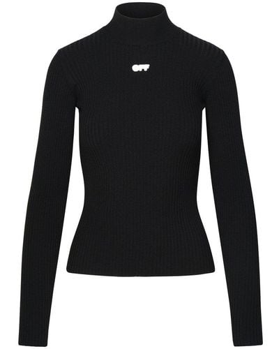 Off-White c/o Virgil Abloh Black Viscose Blend Sweater
