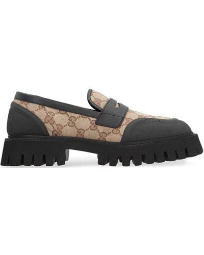 Gucci GG Canvas Loafers - Black