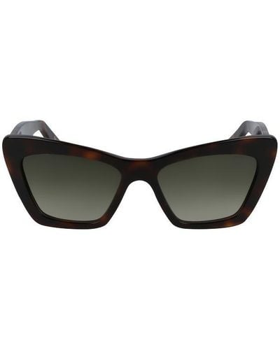 Ferragamo Cat-eye Frame Sunglasses - Black