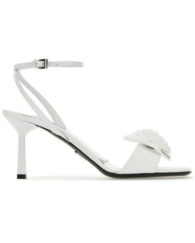 Prada Rosette Leather High-heel Sandals - White