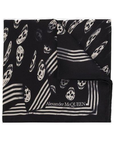 Alexander McQueen Silk Scarf - Black