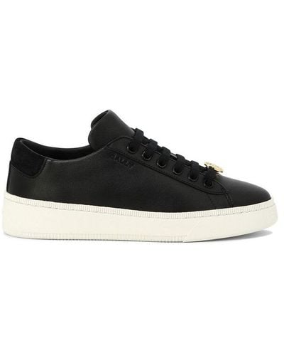 Bally Ryver Logo Plaque Lace-up Trainers - Black