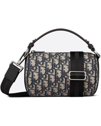 DIOR MEN Oblique Saddle Bag - Grey Messenger Bags, Bags - CHR358557