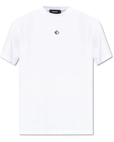 DSquared² Logo Patch Crewneck T-shirt - White
