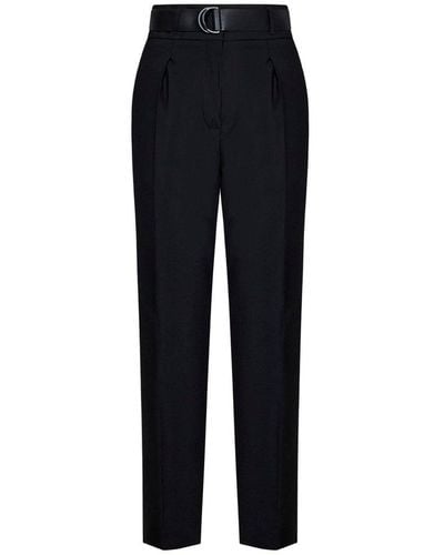 Max Mara Studio Belted Pleated Trousers - Blue