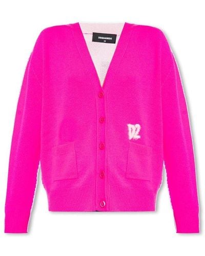 DSquared² Relaxed-fitting Cardigan - Pink