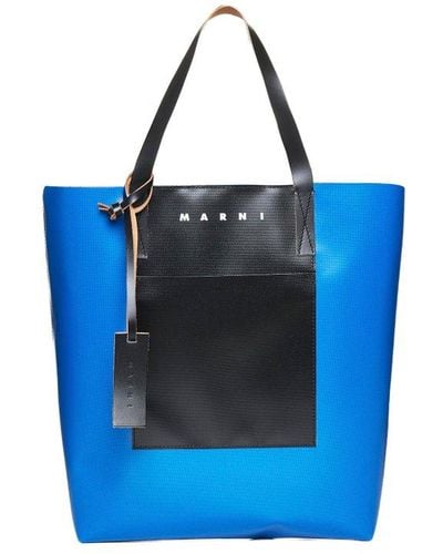 Marni Tribeca Two-tone Shopping Bag - Blue