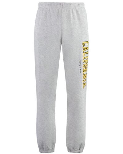 Sporty & Rich California Logo Printed Track Trousers - Grey