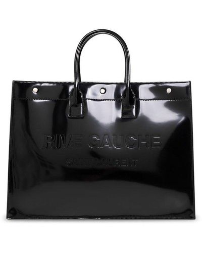 Saint Laurent 'rive Gauche Large' Shopper Bag - Black