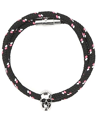 Alexander McQueen Skull Friendship Bracelet - Black