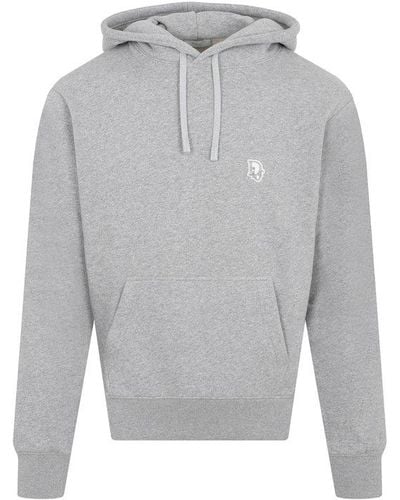 Dior Cotton Hoodie Top - Gray