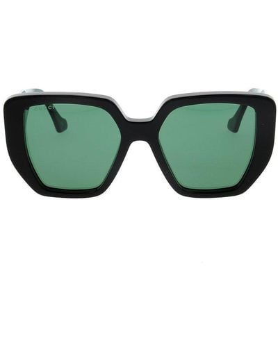 Gucci Oversized Square Frame Sunglasses - Green