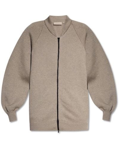 Fear Of God Cardigan With Logo - Brown