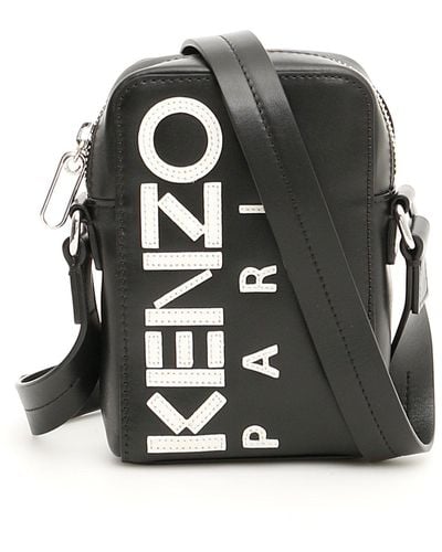 KENZO Logo Large Crossbody Bag - Black