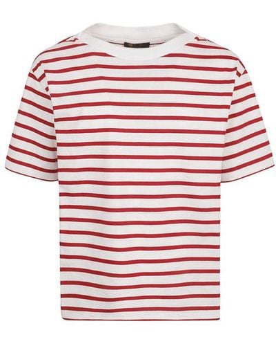 Loro Piana Riomaggiore Light Stripe T-shirt - Red