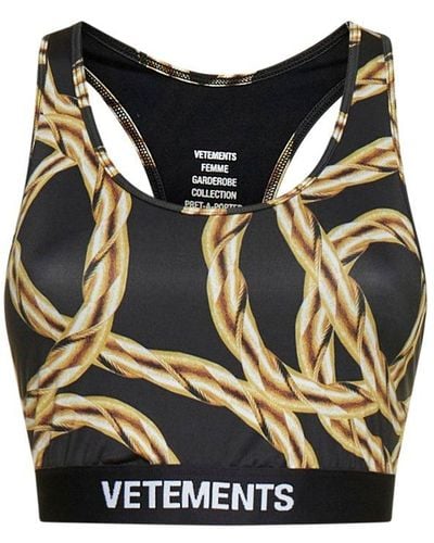 Vetements Chain Print Jersey Sport Bra - Multicolor