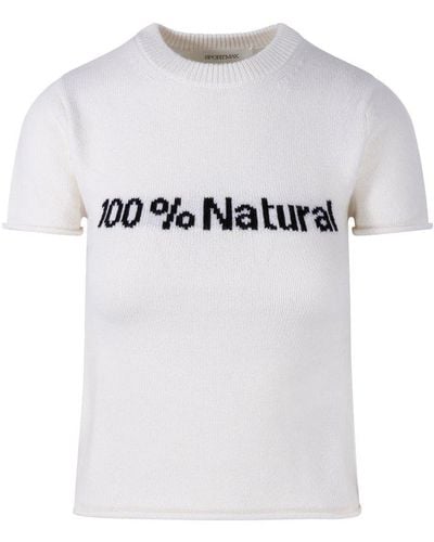 Sportmax Crewneck Short-sleeved Knitted Sweater - White