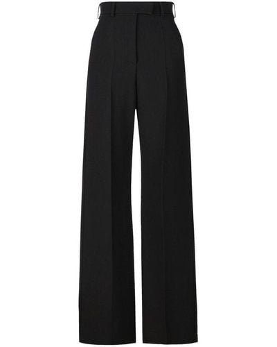 Valentino High-rise Wide-leg Pants - Black