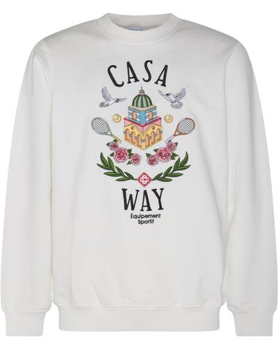 Casablancabrand Casa Way Embroidered Crewneck Sweatshirt - White