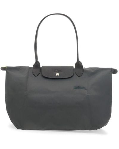 Longchamp Le Pliage Zip-up Large Shoulder Bag - Black