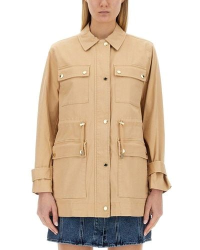 Michael Kors Jacket With Cargo Pockets - Natural