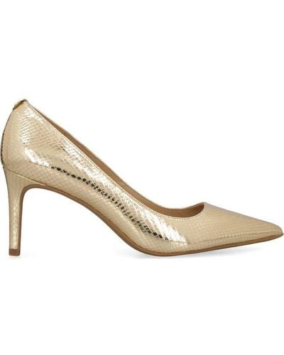 MICHAEL Michael Kors Embossed Pointed Toe Court Shoes - Natural