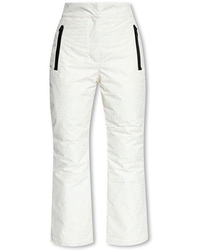 Fendi Monogrammed Ski Trousers, - White