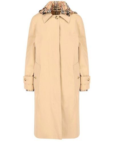 Burberry Single-breasted Trench Coat - Natural