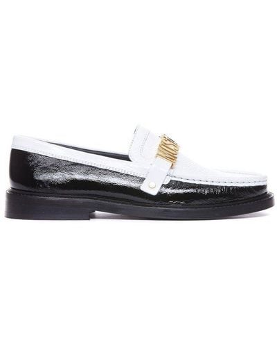 Moschino Two-toned Slip-on Loafers - Black