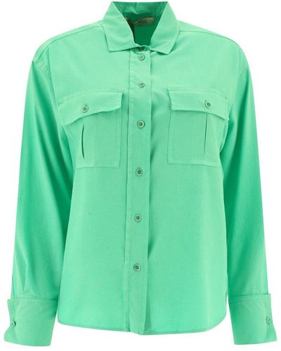 Max Mara Button-up Sleeved Shirt - Green