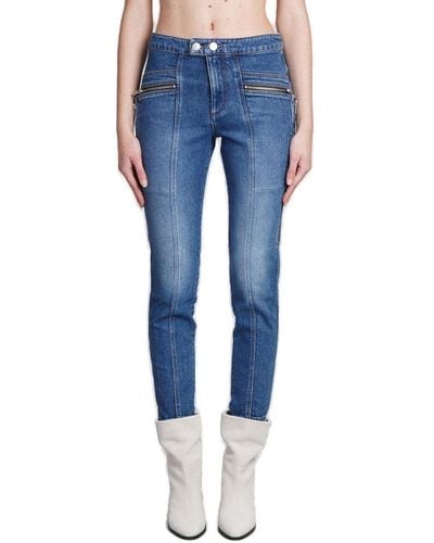Isabel Marant Cropped Skinny Jeans - Blue