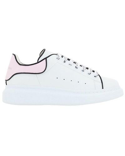 Alexander McQueen Oversized Low-top Leather Sneakers - White