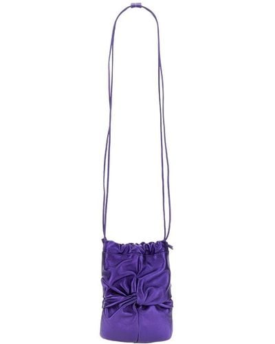 Hereu Ronet Twist Detailed Mini Crossbody Bag - Purple