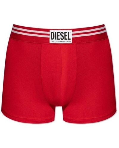 DIESEL 'umbx-damien' Boxers With Logo, - Red
