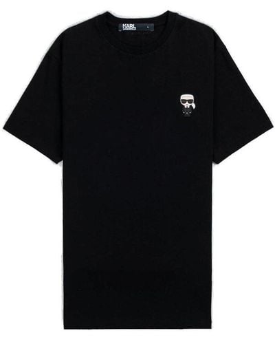 Karl Lagerfeld Logo Patch Crewneck T-shirt - Black
