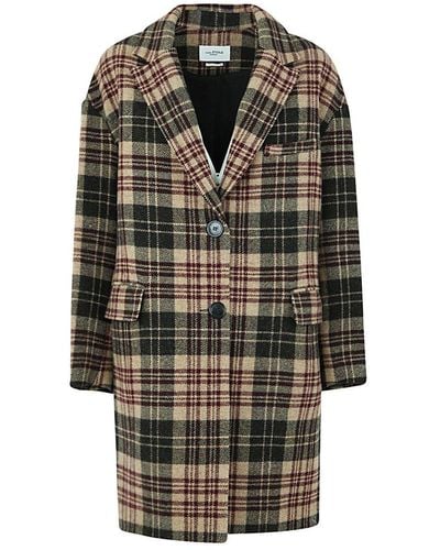 Isabel Marant Check Pattern Single Breasted Coat - Multicolor