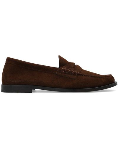Burberry Rupert Coin-detailed Penny Loafers - Brown