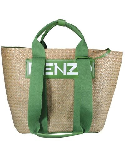 KENZO Logo Patch Large Tote Bag - Green
