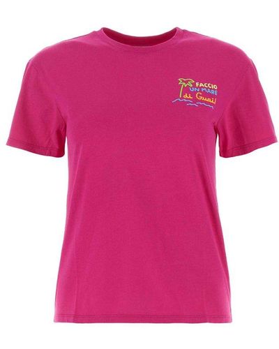 Mc2 Saint Barth Crewneck Short-sleeved T-shirt - Pink