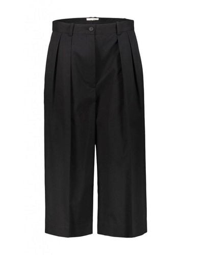 The Row Button Detailed Cropped Pants - Black
