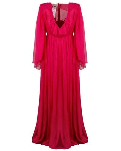 Gucci Chiffon Silk Dress - Red