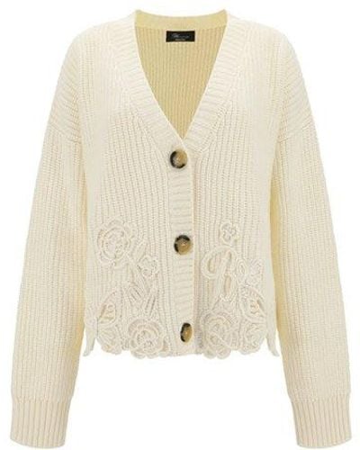 Blumarine Embroidered Button-up Cardigan - White