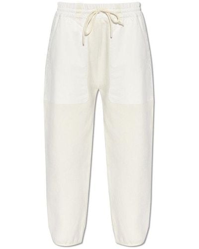 Moncler Panelled Sweatpants, - White