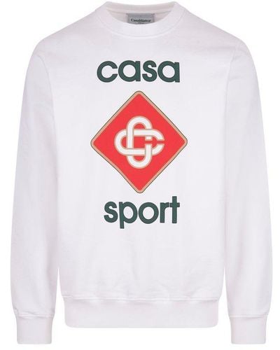 Casablancabrand Casa Sport Crewneck Sweatshirt - White